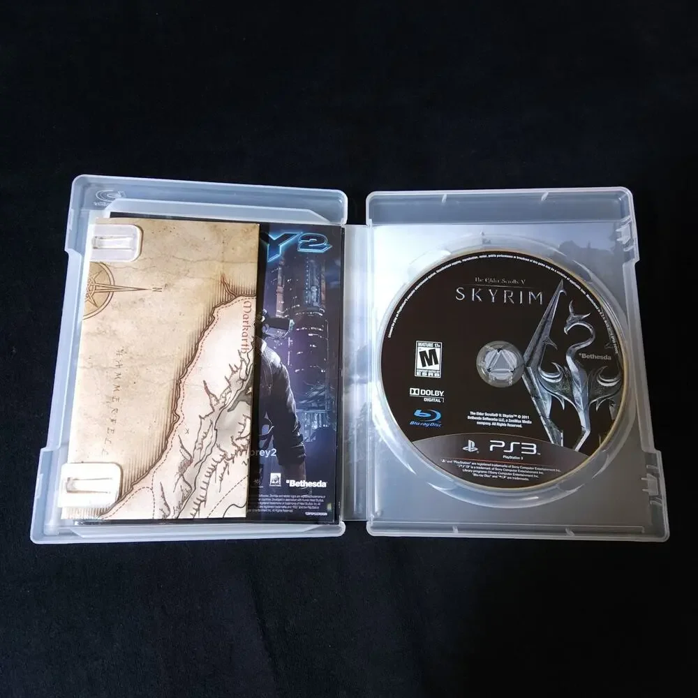 The Elder Scrolls V Skyrim Sony PlayStation 3 PS3 Video Game w/ Manual & Map - Picture 3 of 3